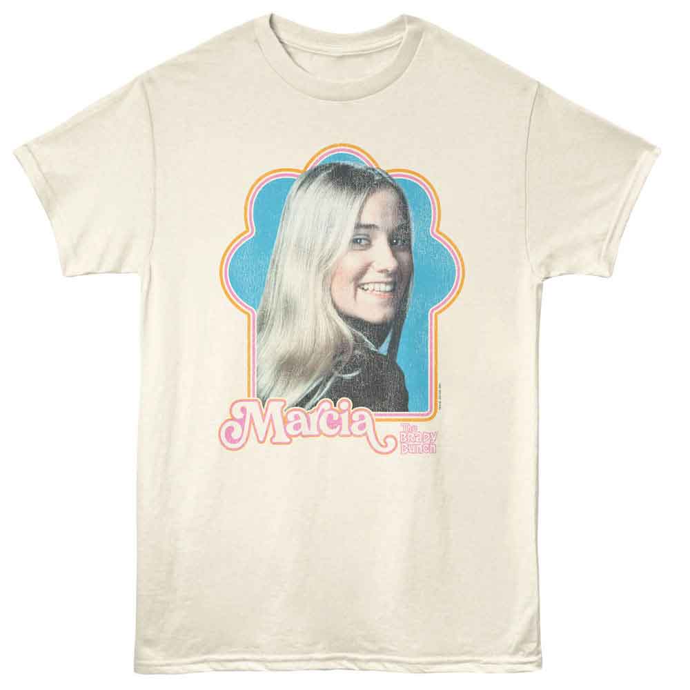 Natural The Brady Bunch t-shirt featuring Brady Bunch Marcia Brady 70s iron on design