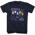 Navy Backstreet Boys t-shirt featuring Backstreet Boys Boxes grid design