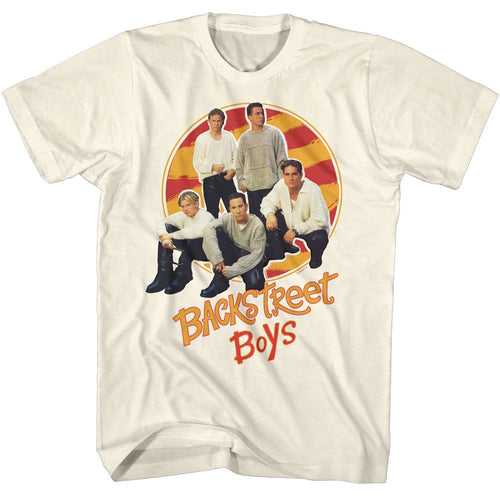 Natural Backstreet Boys t-shirt featuring Backstreet Boys Posing design