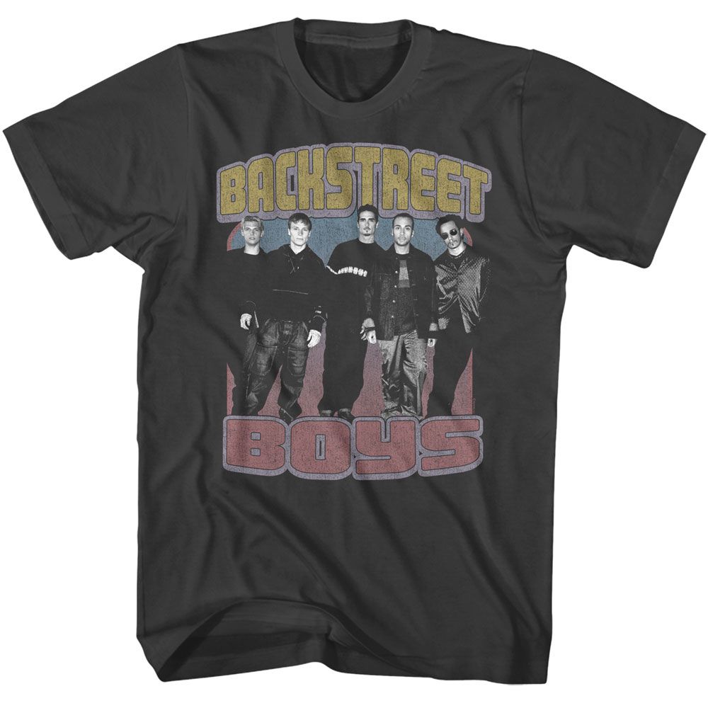 Smoke gray Backstreet Boys t-shirt featuring Backstreet Boys Faded Colors vintage design
