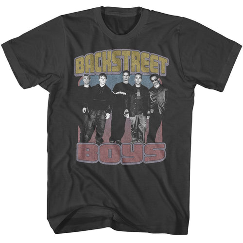 Smoke gray Backstreet Boys t-shirt featuring Backstreet Boys Faded Colors vintage design