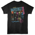 Black Backstreet Boys t-shirt featuring Backstreet Boys Multicolor Blocks design