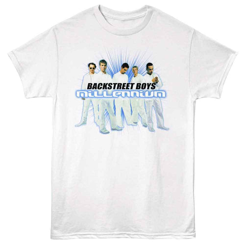 White Backstreet Boys t-shirt featuring Backstreet Boys Millennium 1999 album design