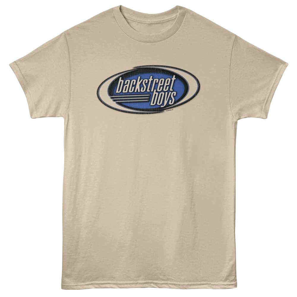 Sand Backstreet Boys t-shirt featuring Backstreet Boys Oval Logo design