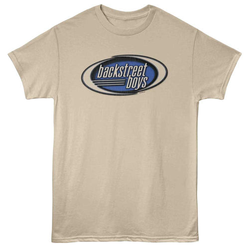 Sand Backstreet Boys t-shirt featuring Backstreet Boys Oval Logo design