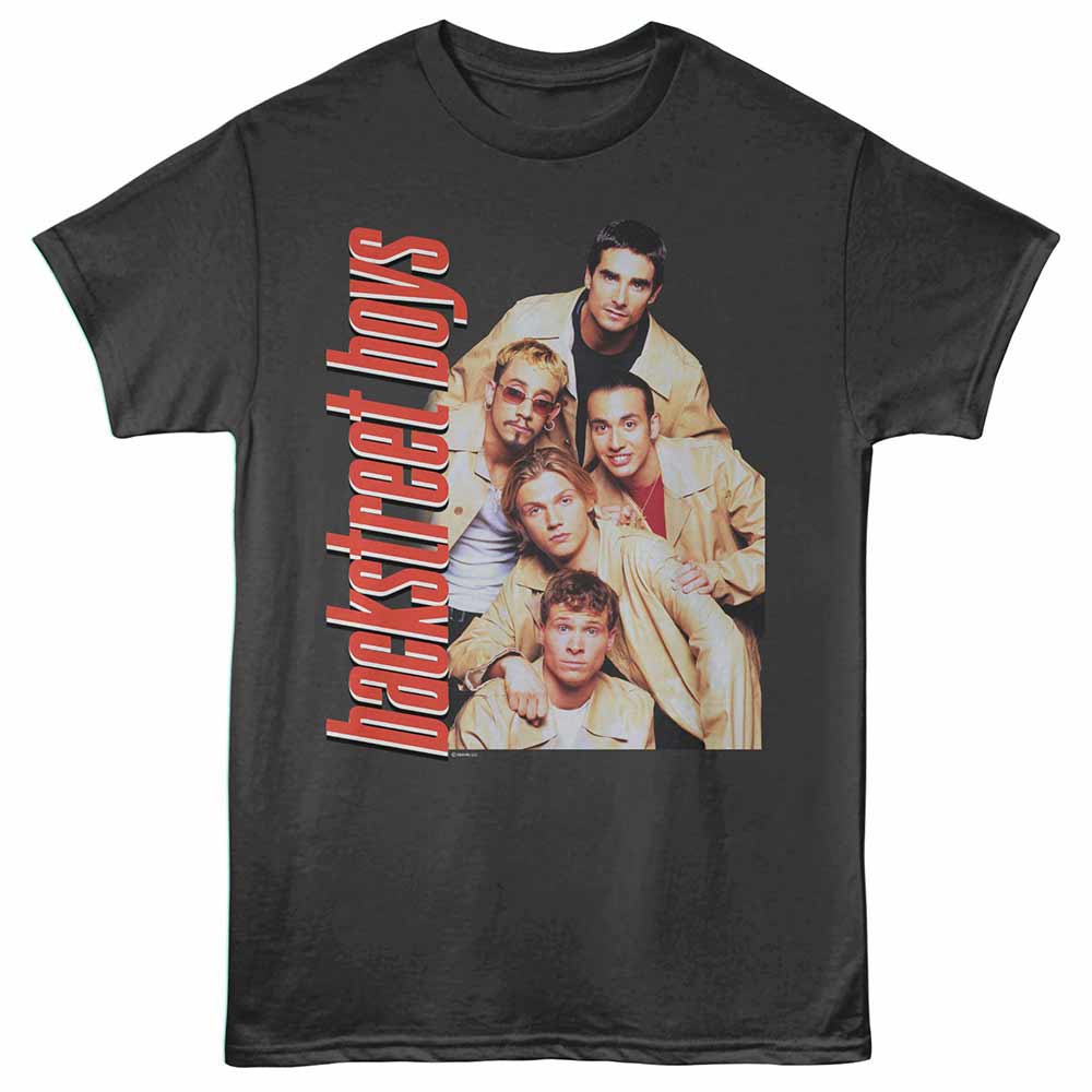 Smoke gray Backstreet Boys t-shirt featuring a Bsb Stacked Boys design