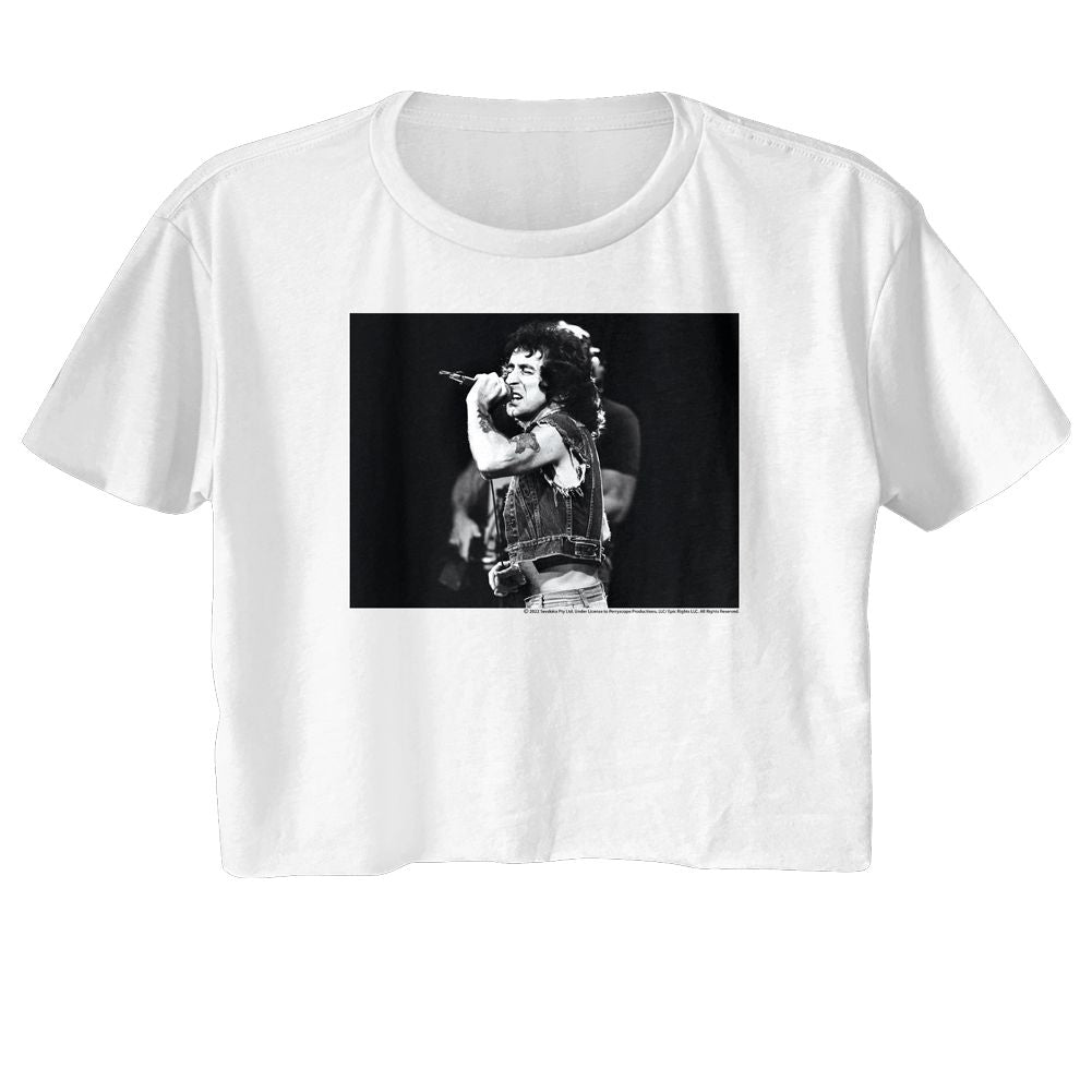 Bon Scott Ladies Crop Top - Bon Scott BW
