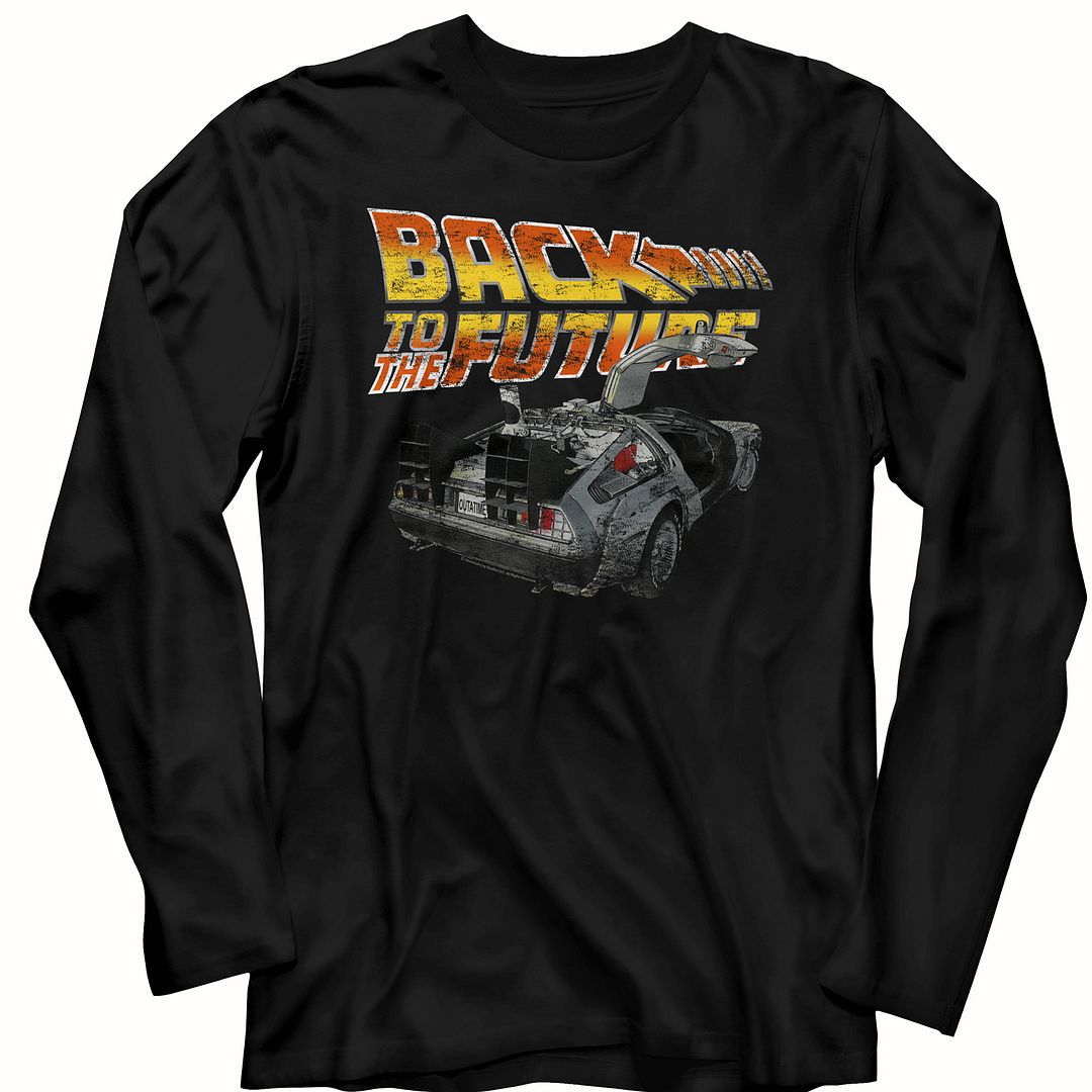 Back to the Future Long Sleeve T-Shirt - DeLorean Car