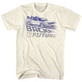 Natural Back to the Future t-shirt featuring Back to the Future Future Fade vintage text design