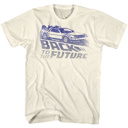 Natural Back to the Future t-shirt featuring Back to the Future Future Fade vintage text design