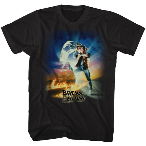 Black Back to the Future t-shirt featuring Back to the Future poster design