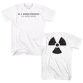 White Back to the Future t-shirt featuring Back to the Future Dr. Brown Enterprises design