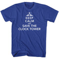 Royal blue Back to the Future t-shirt featuring Back to the Future Calmness design