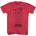 Red heather Back to the Future t-shirt featuring Back to the Future Keep Calm design