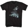 Black Back to the Future t-shirt featuring Back to the Future Hill Valley Clock Tower design