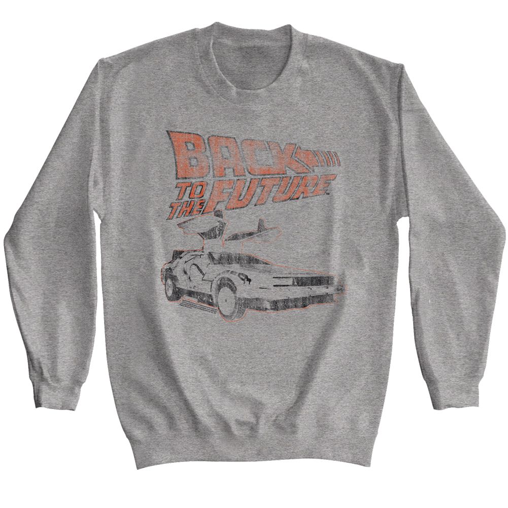 Graphite heather Back to the Future sweatshirt featuring Back to the Future My Other Ride is a DeLorean
