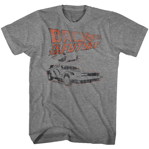 Graphite heather Back to the Future t-shirt featuring Back to the Future My Other Car design