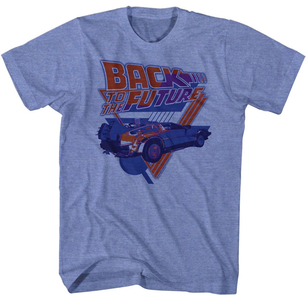 Light blue heather Back to the Future t-shirt featuring Back to the Future The Blues design
