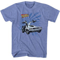 Light blue heather Back to the Future t-shirt featuring Back to the Future Comical design