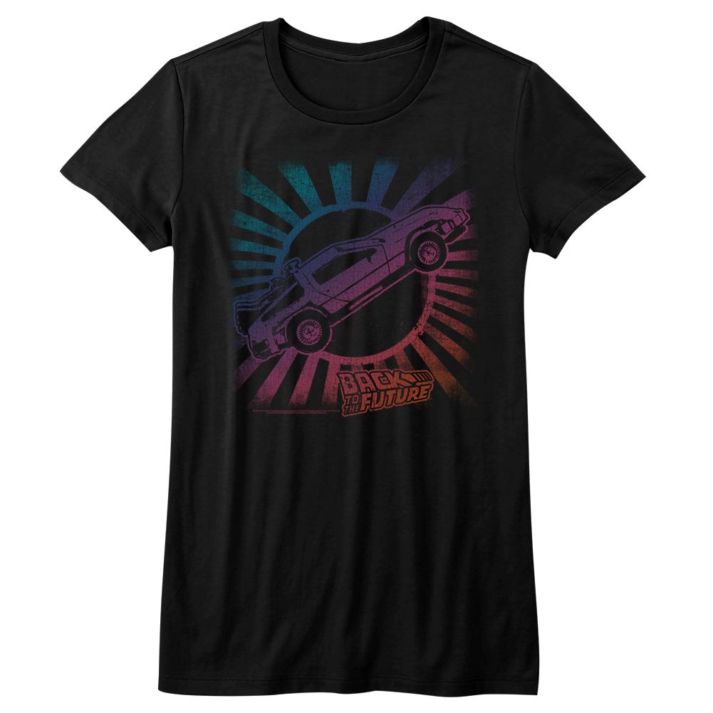 Back to the Future Ladies T-Shirt - Rainbow