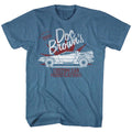 Indigo heather Back to the Future t-shirt featuring Back to the Future Custom Stuff design