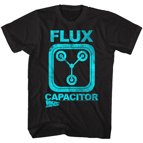 Black Back to the Future t-shirt featuring Back to the Future Flux Capacitor design