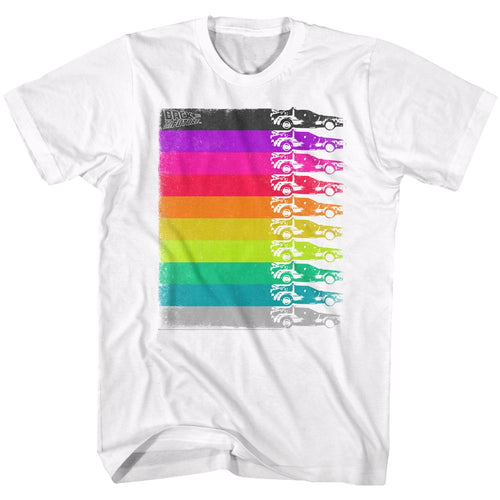 White Back to the Future t-shirt featuring Back to the Future The Colors Duke design