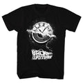 Black Back to the Future t-shirt featuring Back to the Future Wheel Of Time design