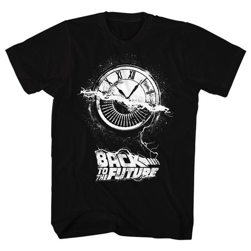 Black Back to the Future t-shirt featuring Back to the Future Wheel Of Time design