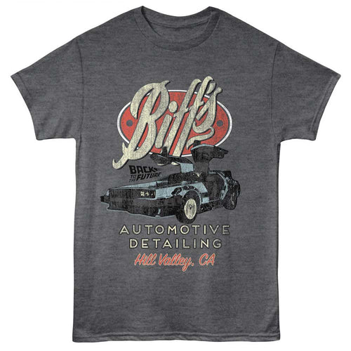 Heather charcoal Back to the Future t-shirt featuring Back to the Future Biff Tannen design
