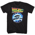 Black Back to the Future t-shirt featuring Back to the Future Out Of Time design