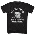 Black Back to the Future t-shirt featuring Back to the Future Hey Butthead design