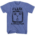 Royal Heather Back to the Future t-shirt featuring a Flux design