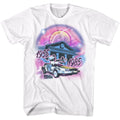 White Back to the Future t-shirt featuring Back to the Future Airbrush vintage design