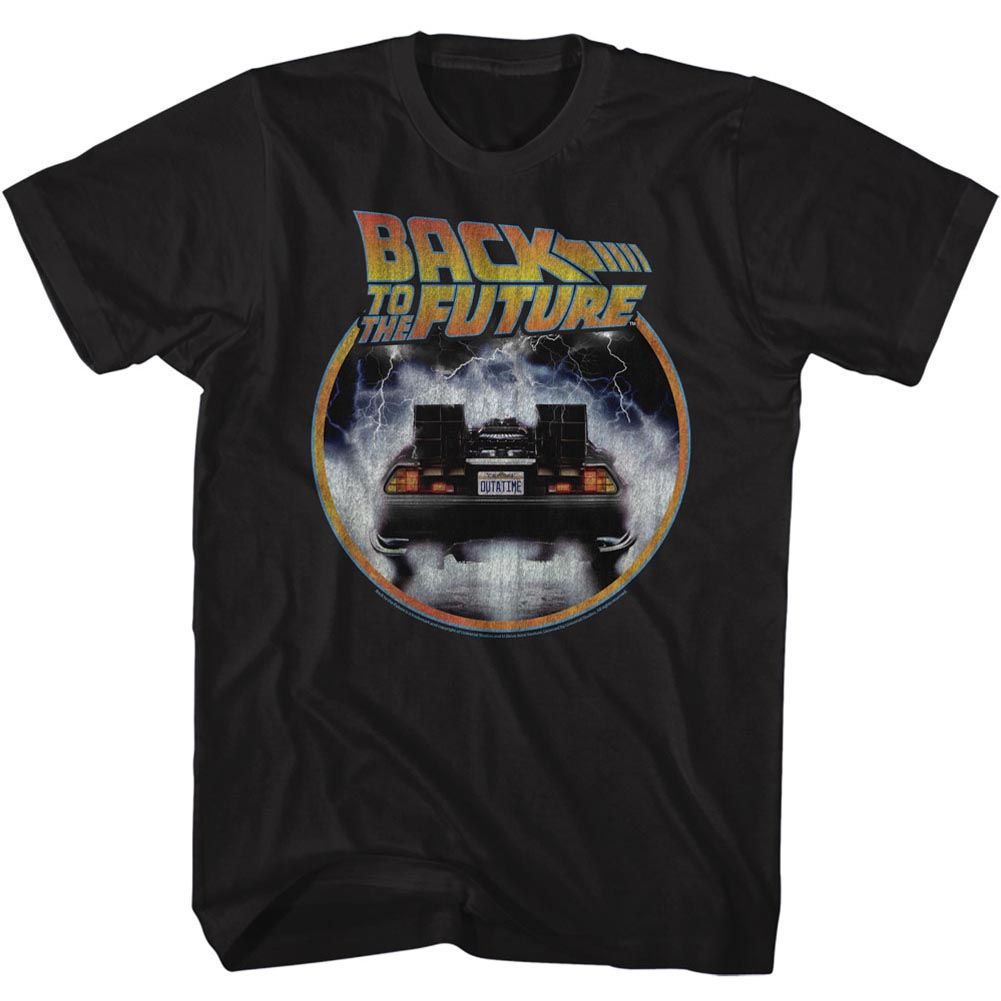 Black Back to the Future t-shirt featuring Back to the Future Back To The Back design