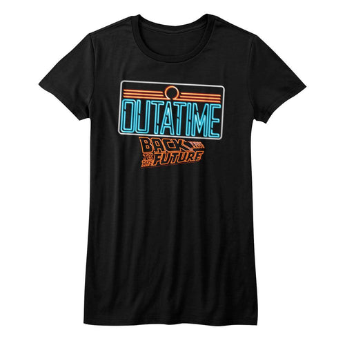 Back to the Future Ladies T-Shirt - Neon