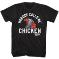 Black Back to the Future t-shirt featuring Back to the Future Chicken design