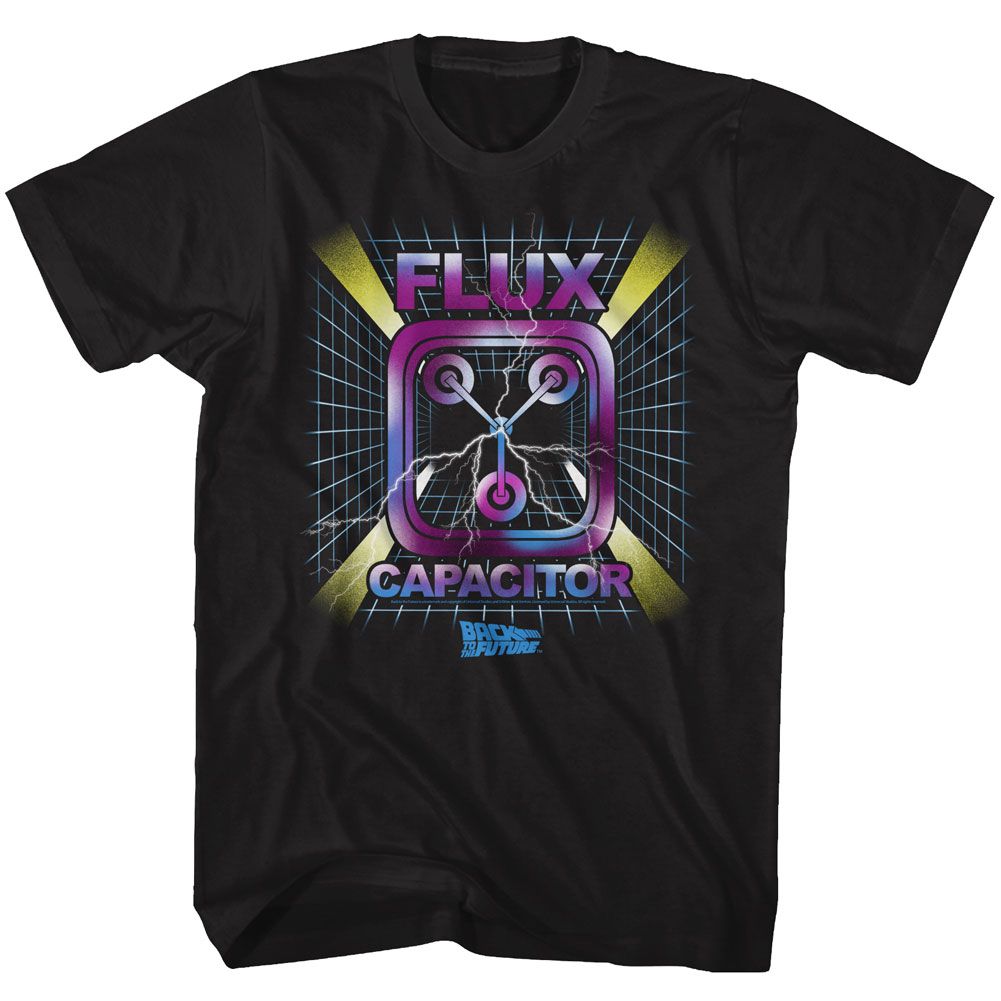 Black Back to the Future t-shirt featuring Back to the Future Flux Capacitor design