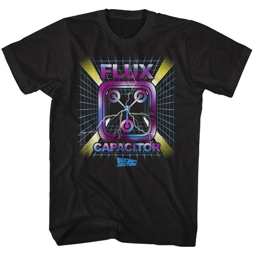 Black Back to the Future t-shirt featuring Back to the Future Flux Capacitor design