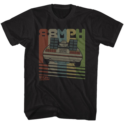 Black Back to the Future t-shirt featuring Back to the Future Retro design