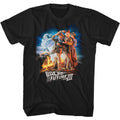 Black Back to the Future t-shirt featuring Back to the Future Part III cowboy hats design