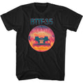 Black Back to the Future t-shirt featuring Back to the Future 35th Anniversary Neon design