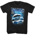 Black Back to the Future t-shirt featuring Back to the Future Space Car design