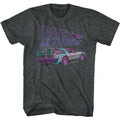 Black heather Back to the Future t-shirt featuring Back to the Future High Lights design