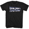Black Back to the Future t-shirt featuring Back to the Future Chrome To The Future design