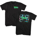 Black Back to the Future t-shirt featuring Back to the Future Neon BTTF design