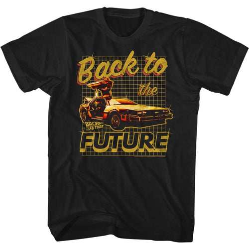 Black Back to the Future t-shirt featuring Back to the Future By BTTF design