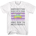 White Back to the Future t-shirt featuring Back to the Future Retro design