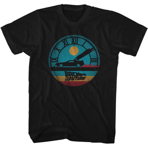 Black Back to the Future t-shirt featuring Back to the Future Circular Time design