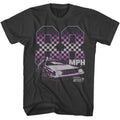 Smoke gray Back to the Future t-shirt featuring Back to the Future 88 Checkers design